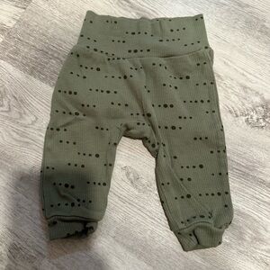 Kids Olive Joggers with Black Dots